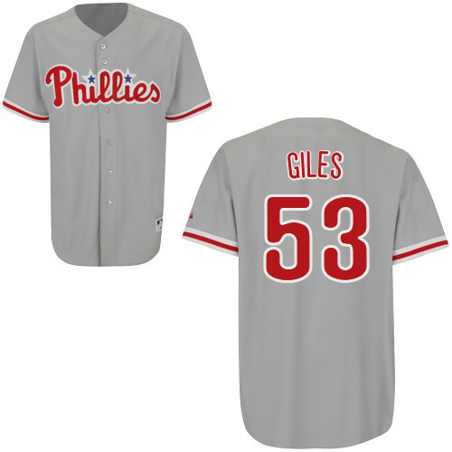Ken Giles #53 mlb Jersey-Philadelphia Phillies Women's Authentic Road Gray Cool Base Baseball Jersey